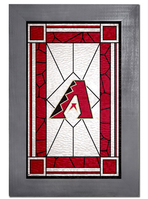 Arizona Diamondbacks Stained Glass with Frame