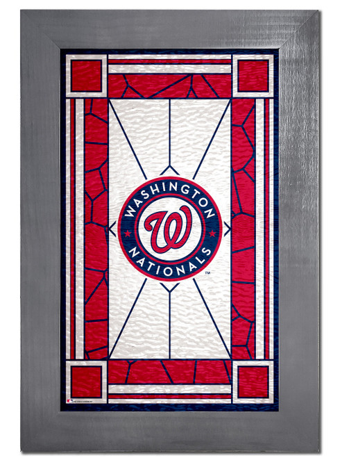 Washington Nationals Stained Glass with Frame