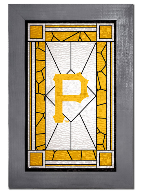 Pittsburgh Pirates Stained Glass with Frame