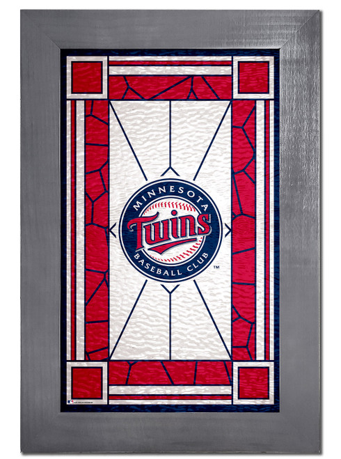 Minnesota Twins Stained Glass with Frame