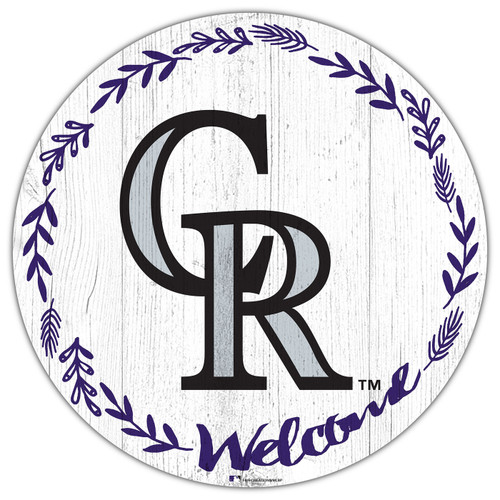 Colorado Rockies 12" Welcome Circle Sign