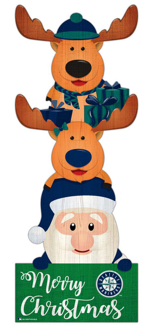 Seattle Mariners 31" Santa Stack Leaner