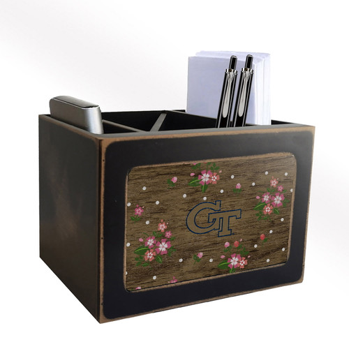 Georgia Tech Yellow Jackets Floral Desktop Organizer