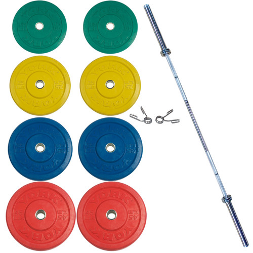 York Rubber Training Color Bumper Plate Set