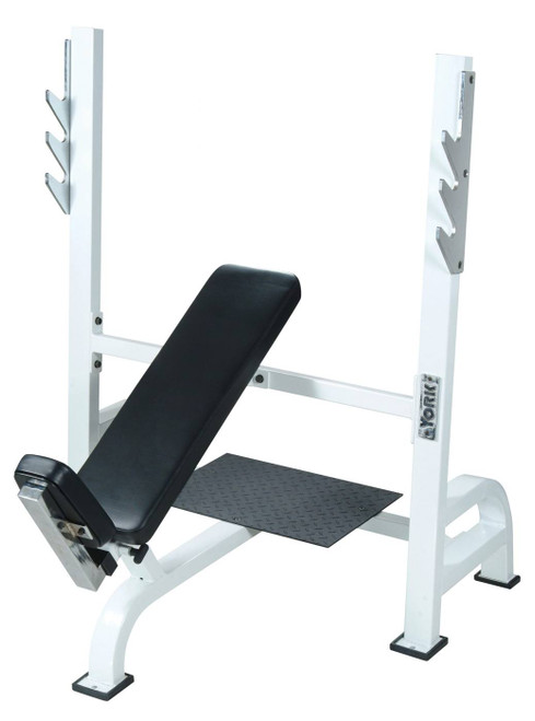 York STS Olympic Incline Bench Press with Gun Racks