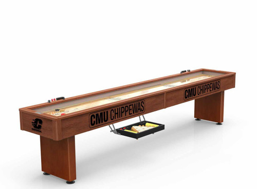 Central Michigan Chippewas 12' Shuffleboard Table