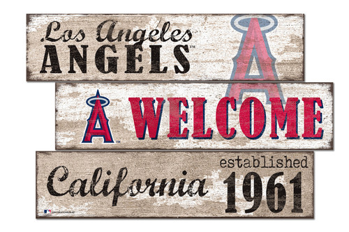 Los Angeles Angels Welcome 3 Plank Sign