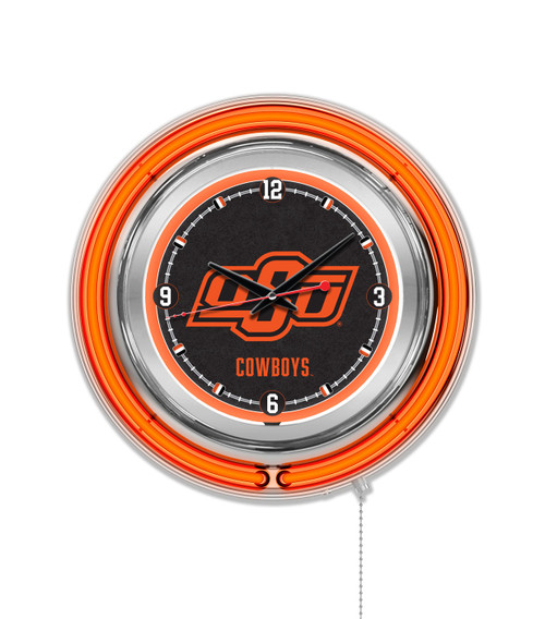 Oklahoma State Cowboys Neon Clock