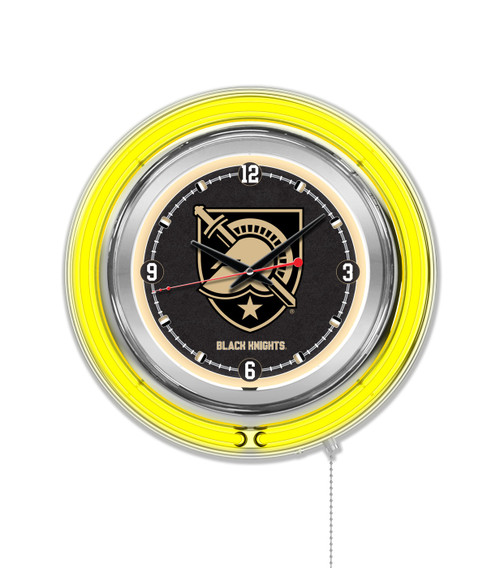 Army Black Knights Neon Clock