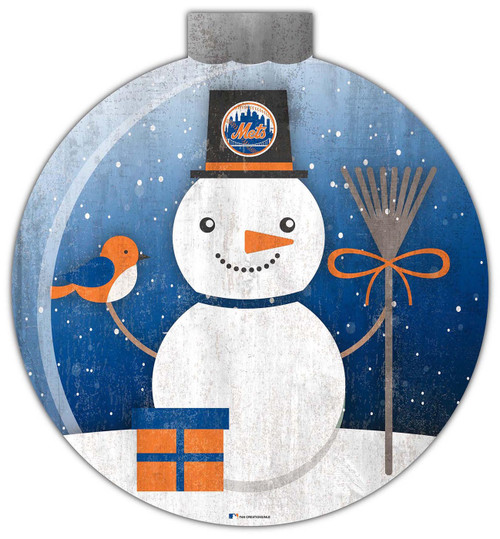 New York Mets 12" Snow Globe Wall Art