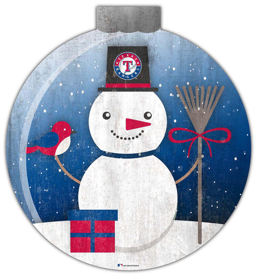 Texas Rangers 12" Snow Globe Wall Art