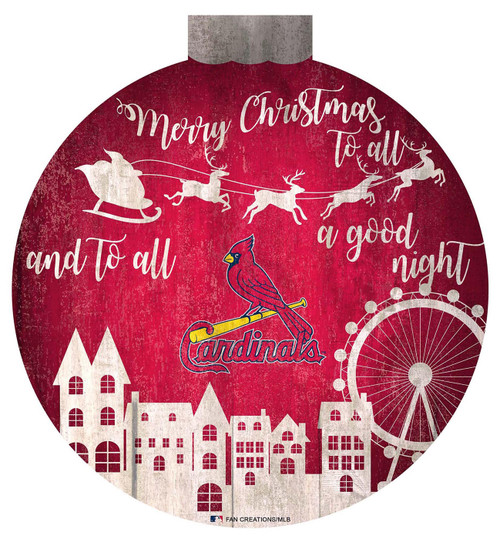 St. Louis Cardinals 12" Christmas Village Wall Art