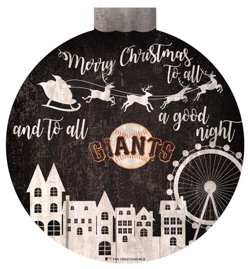 San Francisco Giants 12" Christmas Village Wall Art
