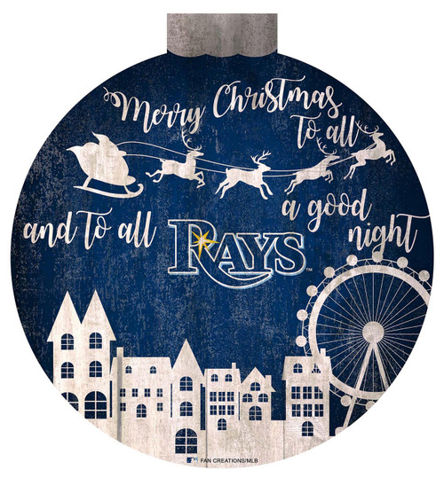 Tampa Bay Rays 12" Christmas Village Wall Art