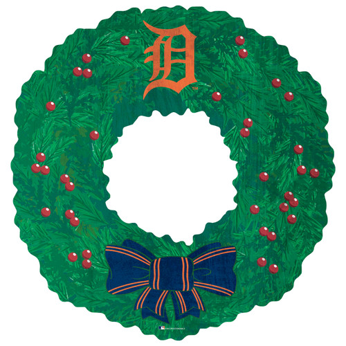 Detroit Tigers 16" Team Wreath Sign