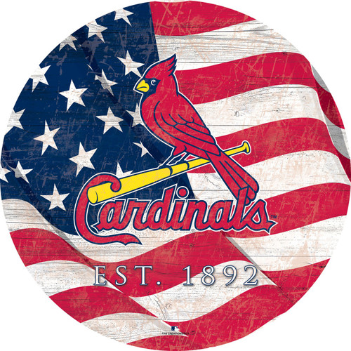 St. Louis Cardinals 24" Team Color Flag Circle Sign