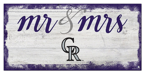 Colorado Rockies Script Mr. & Mrs. Sign