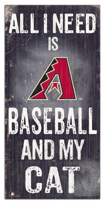Arizona Diamondbacks 6" x 12" Football & My Cat Sign