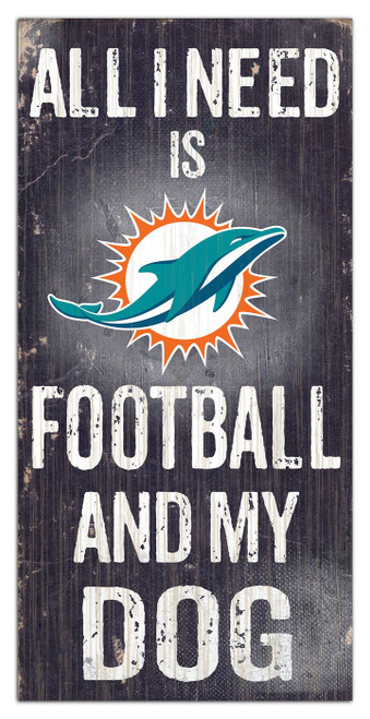 Miami Dolphins Football & My Dog Sign