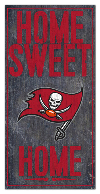 Tampa Bay Buccaneers 6" x 12" Home Sweet Home Sign