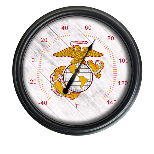 U.S. Marine Corps Red/Yellow Indoor/Outdoor LED Thermometer