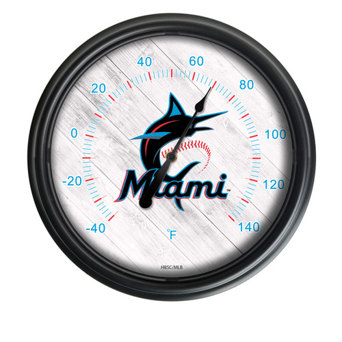 Miami Marlins Indoor/Outdoor LED Thermometer