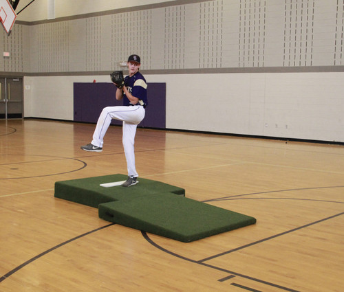 Proper Pitch Collegiate 2-Piece Indoor Baseball Pitching Mound - Green