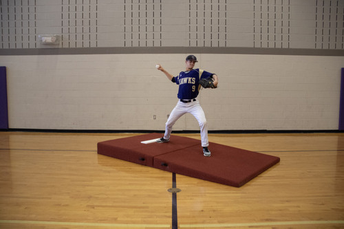 Proper Pitch Fold-n-Roll High School/Collegiate Baseball Mound - Clay