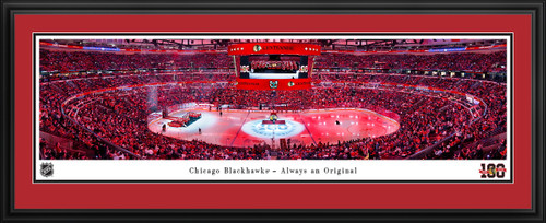 Chicago Blackhawks Centennial Ceremony Panorama