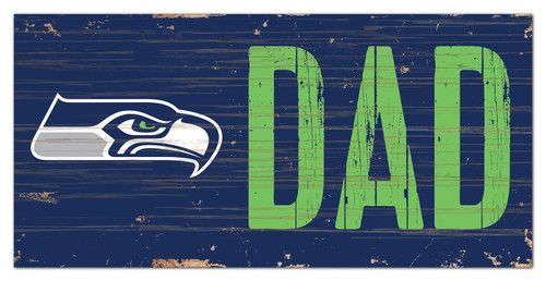 Seattle Seahawks 6" x 12" Dad Sign