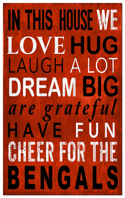 Cincinnati Bengals In This House Sign