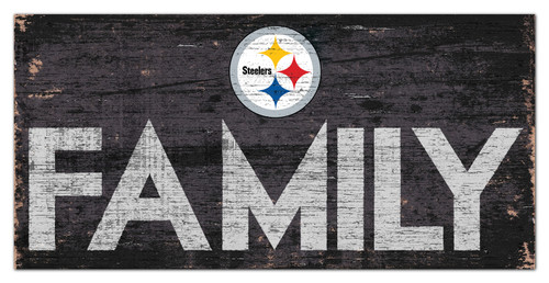 Pittsburgh Steelers 6" x 12" Family Sign