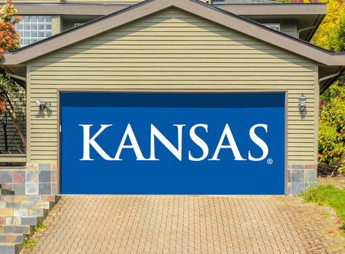 Kansas Jayhawks Double Garage Door Banner