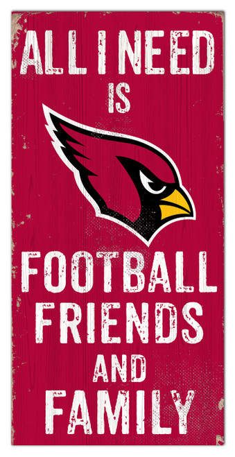Arizona Cardinals 6" x 12" Friends & Family Sign