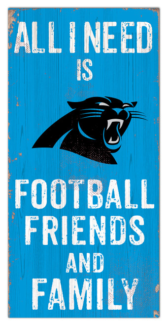 Carolina Panthers 6" x 12" Friends & Family Sign