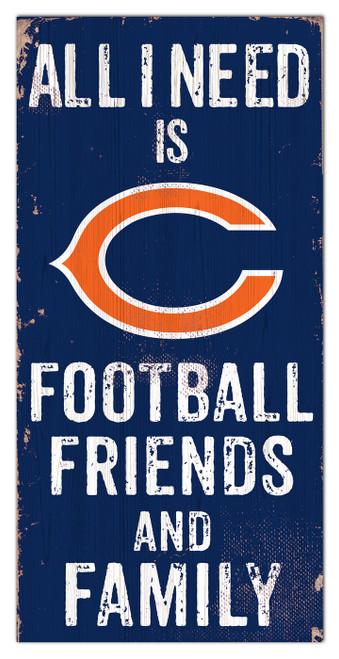 Chicago Bears 6" x 12" Friends & Family Sign