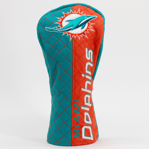 Miami Dolphins Split Quilted Golf Fairway Headcover