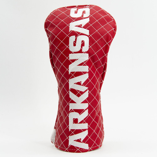 Arkansas Razorbacks Solid Quilted Golf Driver Headcover