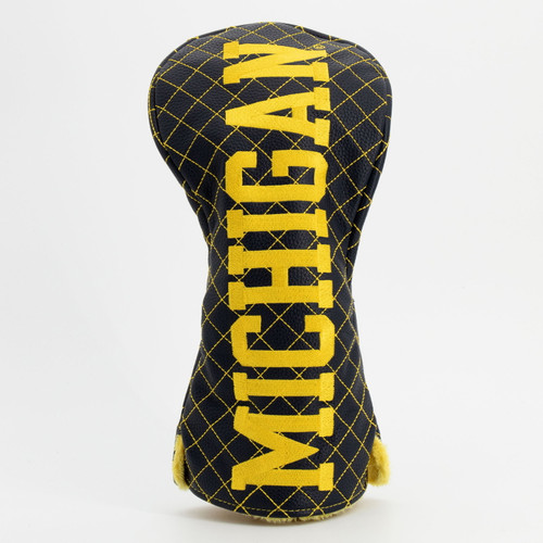 Michigan Wolverines Solid Quilted Golf Driver Headcover