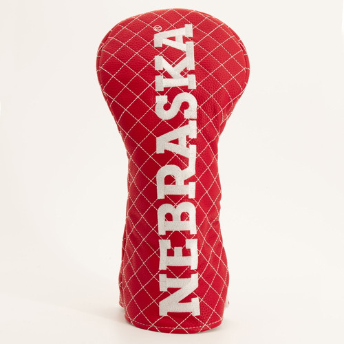 Nebraska Cornhuskers Solid Quilted Golf Driver Headcover