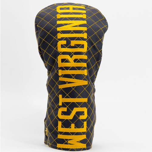 West Virginia Mountaineers Solid Quilted Golf Driver Headcover