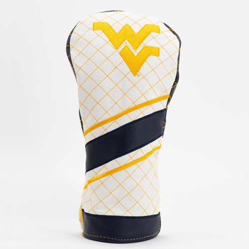 West Virginia Mountaineers Stripe Quilted Golf Driver Headcover