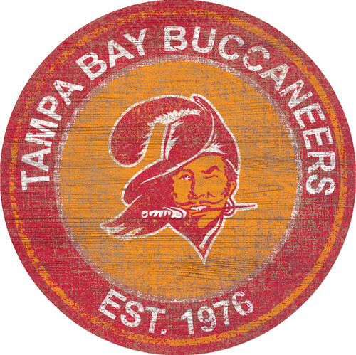 Tampa Bay Buccaneers 24" Heritage Logo Round Sign