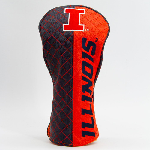 Illinois Fighting Illini Split Quilted Golf Driver Headcover