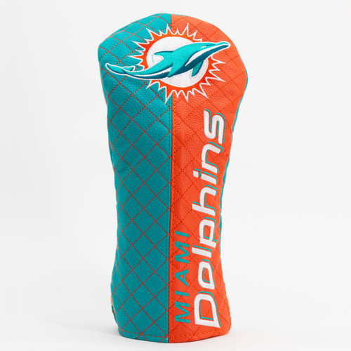 Miami Dolphins Split Quilted Golf Driver Headcover