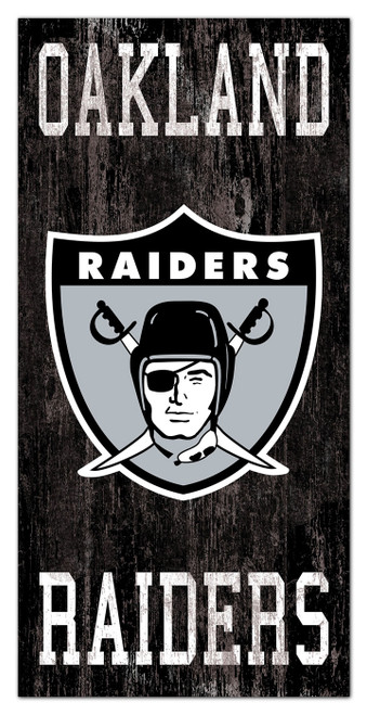 Las Vegas Raiders 6" x 12" Heritage Logo Sign