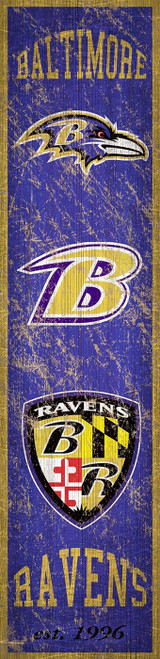 Baltimore Ravens Heritage Banner Vertical Sign