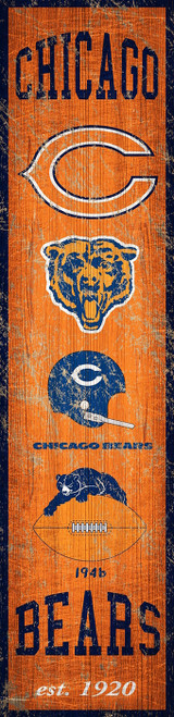 Chicago Bears Heritage Banner Vertical Sign