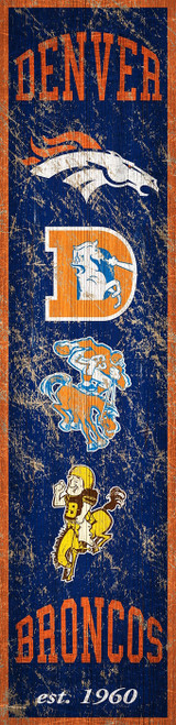 Denver Broncos Heritage Banner Vertical Sign