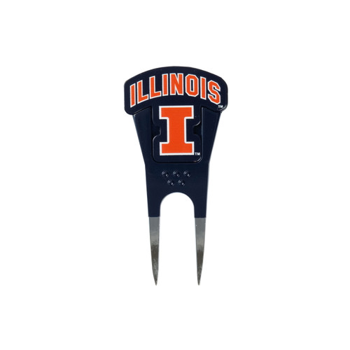 Illinois Fighting Illini Custom Shaped Golf Divot Tool